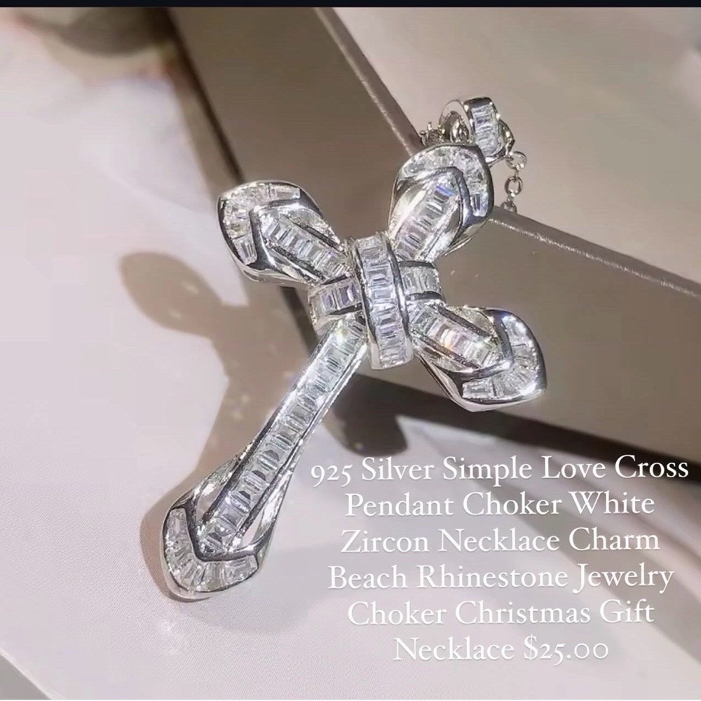 Silver Cross Pendant Necklace